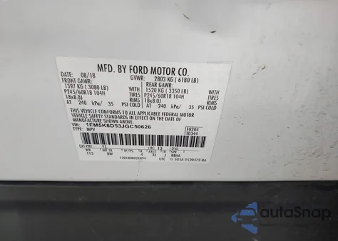 2018 Ford Explorer Xlt from USA, damaged, VIN 1FM5K8D83JGC50626